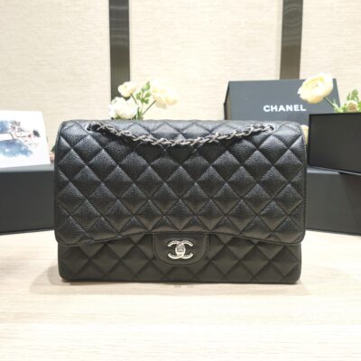 Ch@nel Flap Bag-Caviar Leather-Maxi-33CM