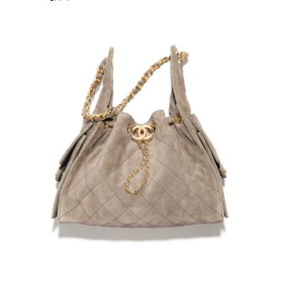 CH@NEL 25C SUEDE POCKET HOBO BAG (30*26*14cm)